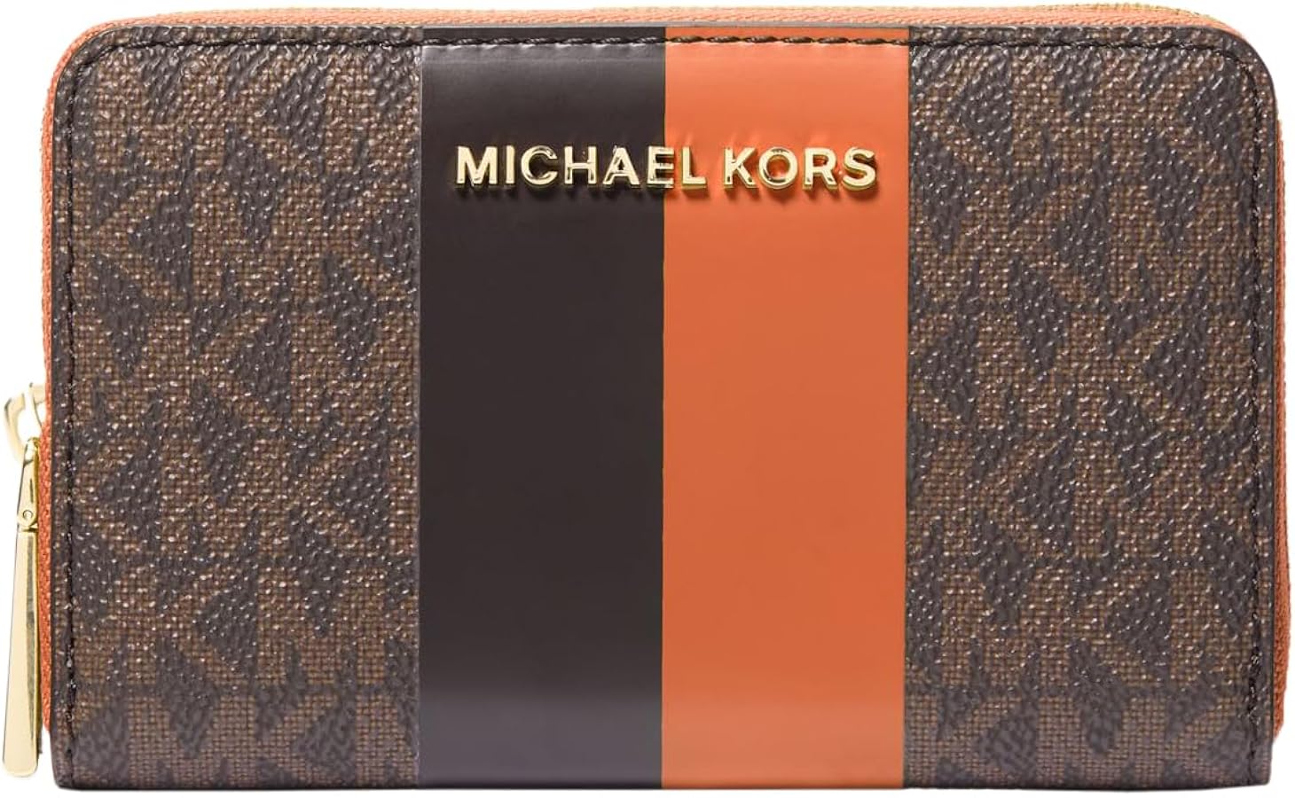 Amazon.com: Michael Kors Jet Set Small Zip Around Card Case, Gold